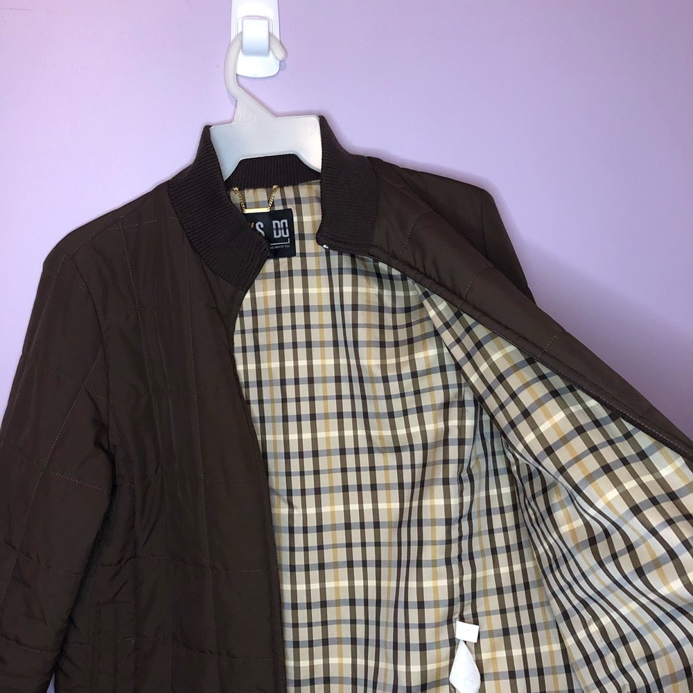 Daks London Quilted Zip up Bomber Golf Jacket, S